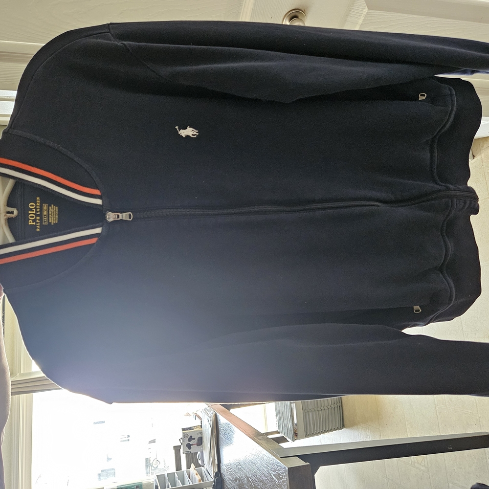 Polo by Ralph Lauren Black Bomber Jacket with Stand-Up Collar